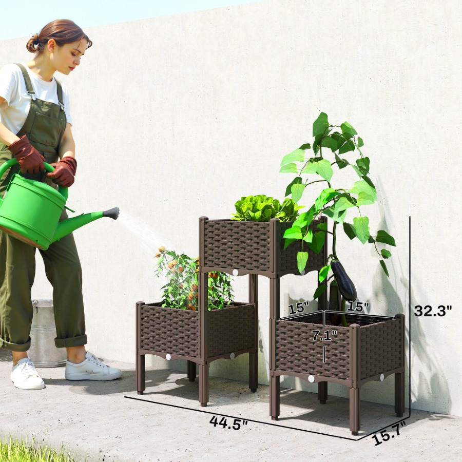 Пластиковая приподнятая грядка – обзор и цена Self-Watering Planter